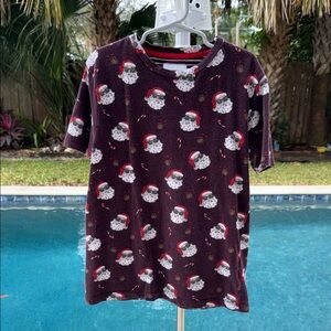 Festive Santa Print T-Shirt size 8